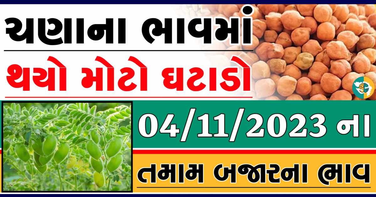 Today 03/11/2023 Chickpeas Apmc Rate આજના ચણાના બજાર ભાવ gkmarugujarat.com