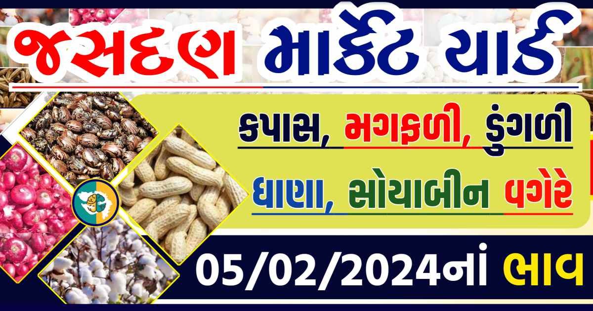 Today 05/02/2024 Jasdan Apmc Rate આજના જસદણના બજાર ભાવ Gkmarugujarat.com