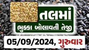 Tal price 05-09-2024 આજના સફેદ અને કાળા તલ ના બજાર ભાવ Gkmarugujarat.com