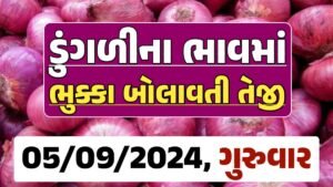 Onion Price 05-09-2024 લાલ અને સફેદ ડુંગળી ના બજાર ભાવ Gkmarugujarat.com