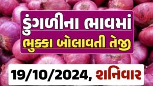 Onion Price 19-10-2024 લાલ અને સફેદ ડુંગળી ના બજાર ભાવ Gkmarugujarat.com