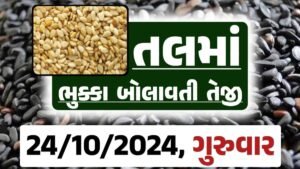 Tal price 23-10-2024 આજના સફેદ અને કાળા તલ ના બજાર ભાવ Gkmarugujarat.com